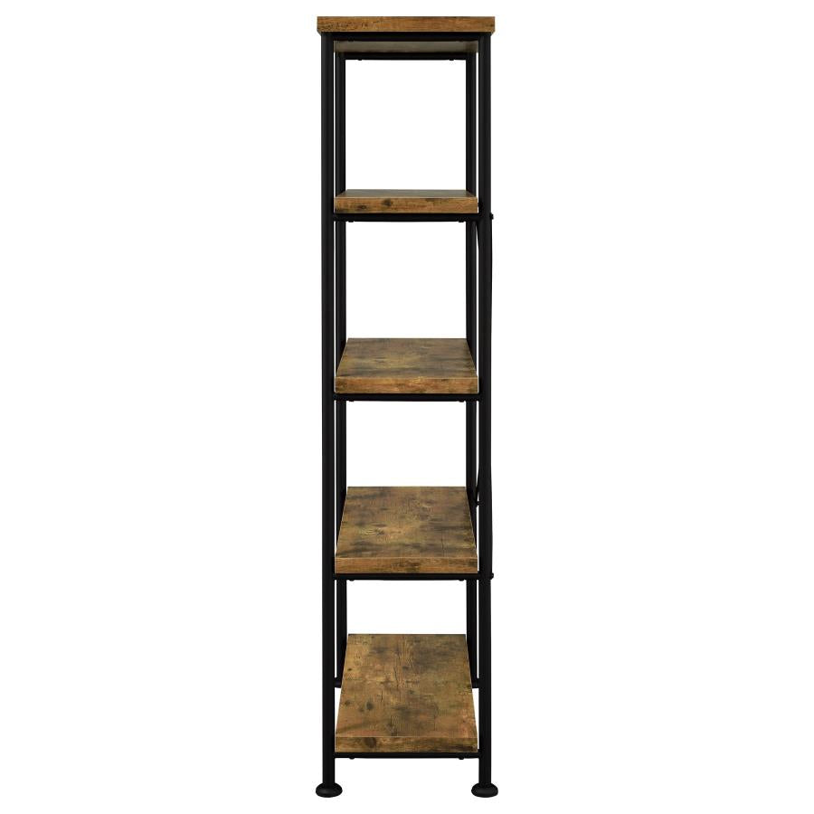 Antique Nutmeg & Black Finish Bookcase