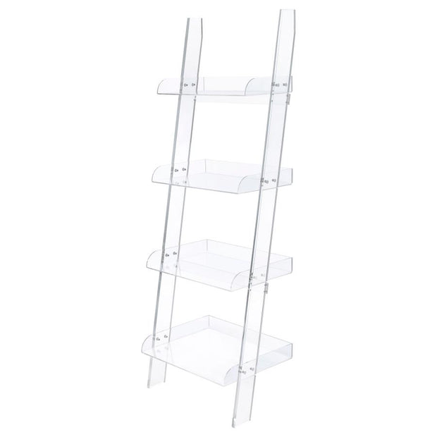 Clear Acrylic Ladder Bookshelf