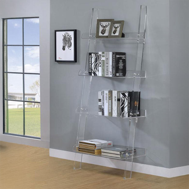 Clear Acrylic Ladder Bookshelf