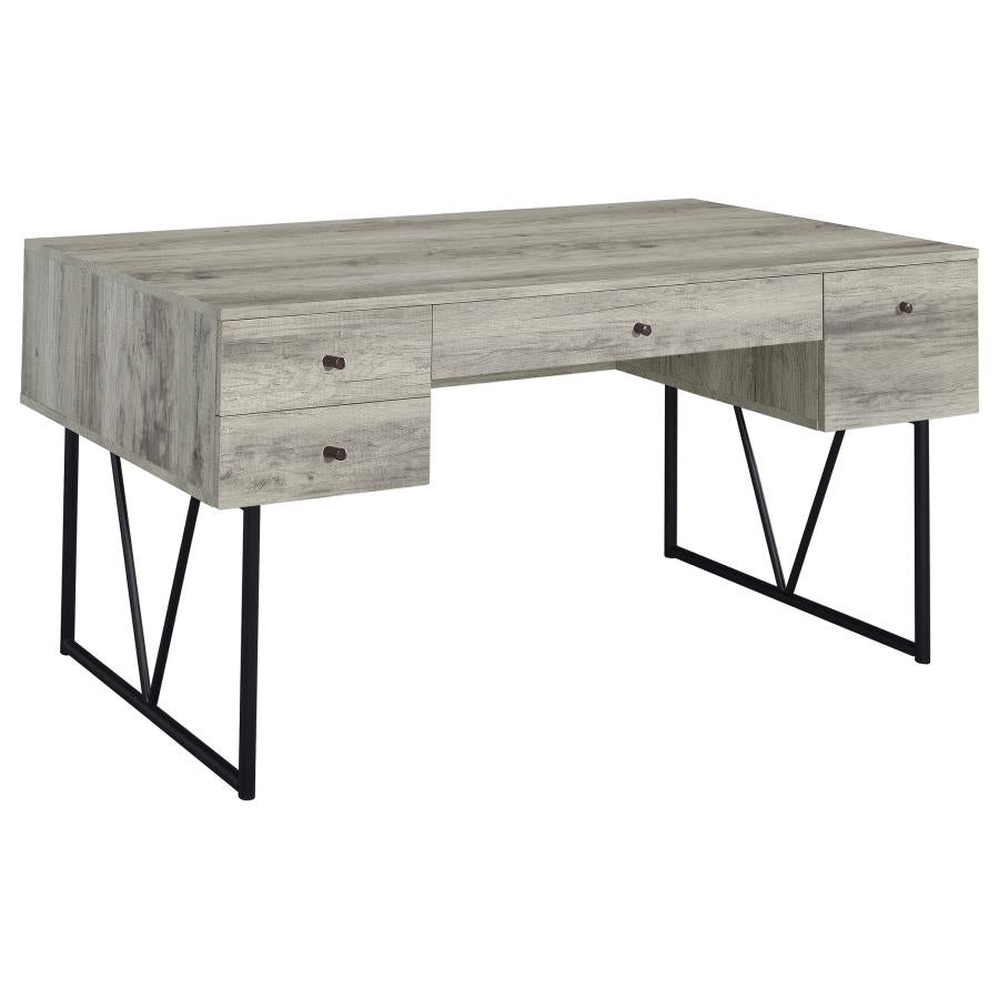 Industrial Style 4-Drawer Writing Desk
