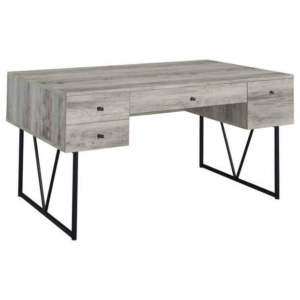 Industrial Style 4-Drawer Writing Desk