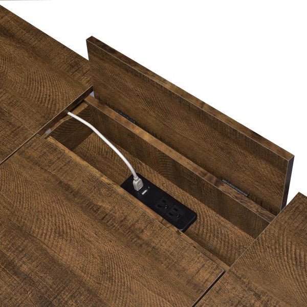 Rustic Hidden Storage Rustic Amber Hidden Storage Desk – Caravana Furniture Shop