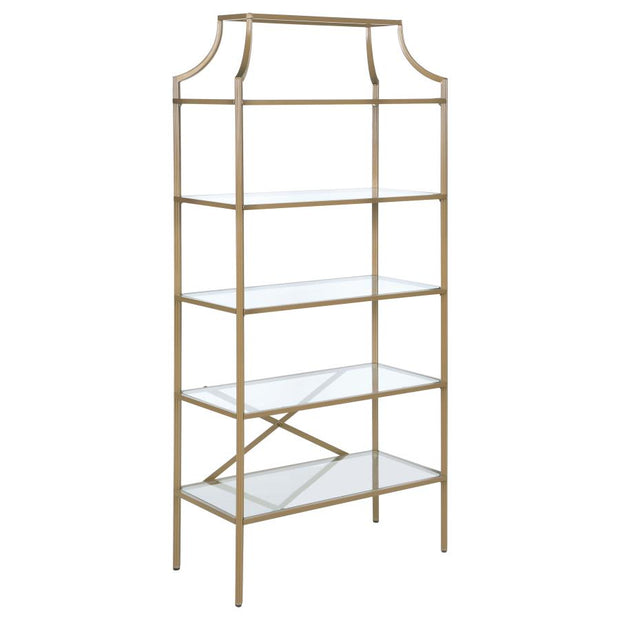 Glam Gold & Glass Bookcase