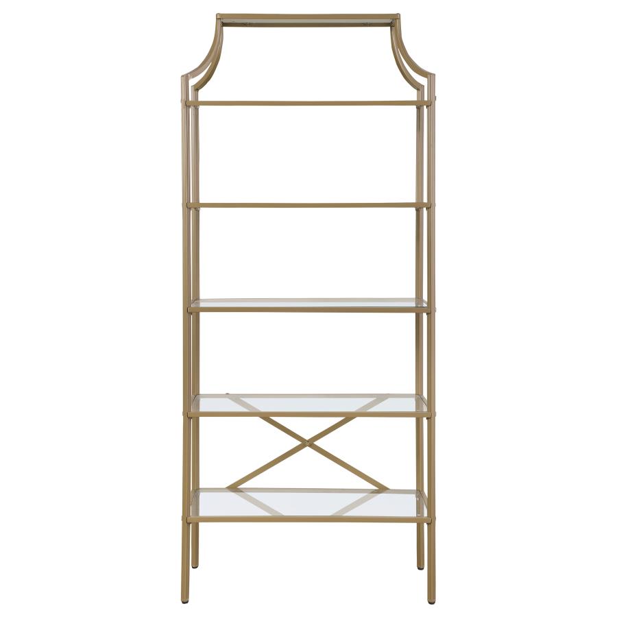 Glam Gold & Glass Bookcase