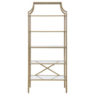 Glam Gold & Glass Bookcase