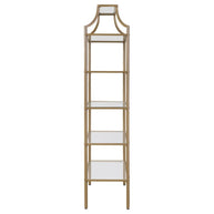 Glam Gold & Glass Bookcase
