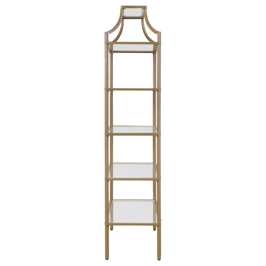 Glam Gold & Glass Bookcase
