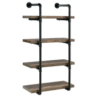 Black & Oak Industrial-Inspired Plumbing Pipe Bookshelf