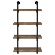 Black & Oak Industrial-Inspired Plumbing Pipe Bookshelf