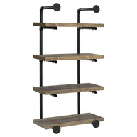 Black & Oak Industrial-Inspired Plumbing Pipe Bookshelf