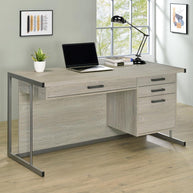 Contemporary White Washed Gray Desk