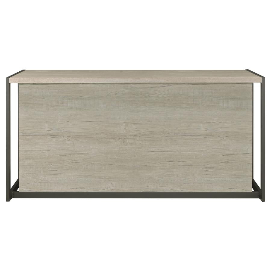 Contemporary White Washed Gray Desk