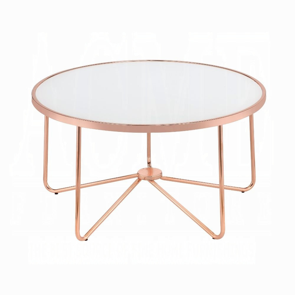 Round Rose Gold Coffee Table