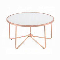 Round Rose Gold Coffee Table