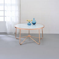 Round Rose Gold Coffee Table