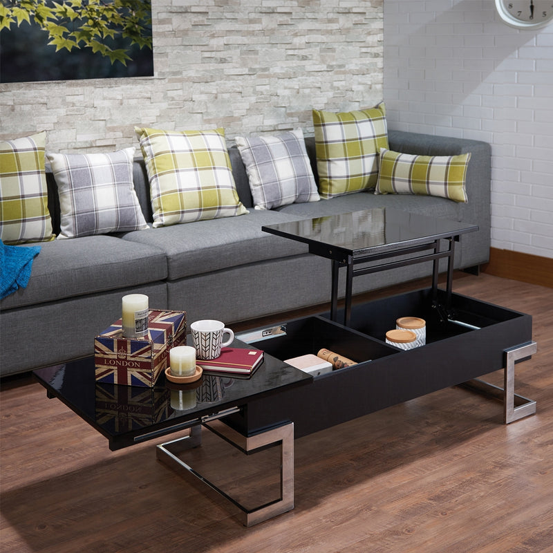 Glossy Lift-Top Coffee Table