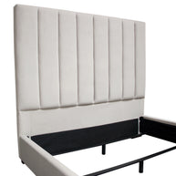 Art Deco Inspired Channel Tufted Bed