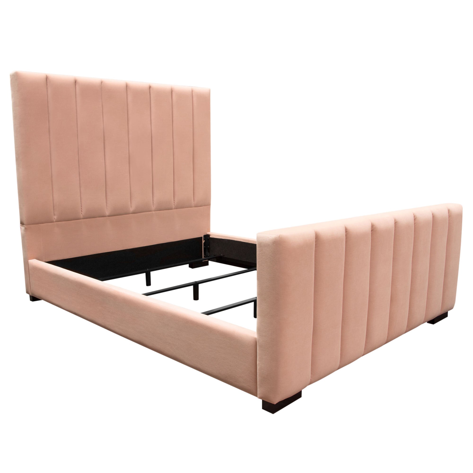 Art Deco Inspired Channel Tufted Bed