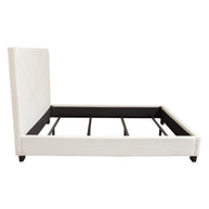 Light Cream Velvet Bed Frame