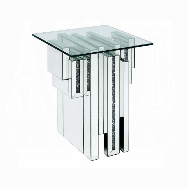 Abstract Faux Diamond Accent Table