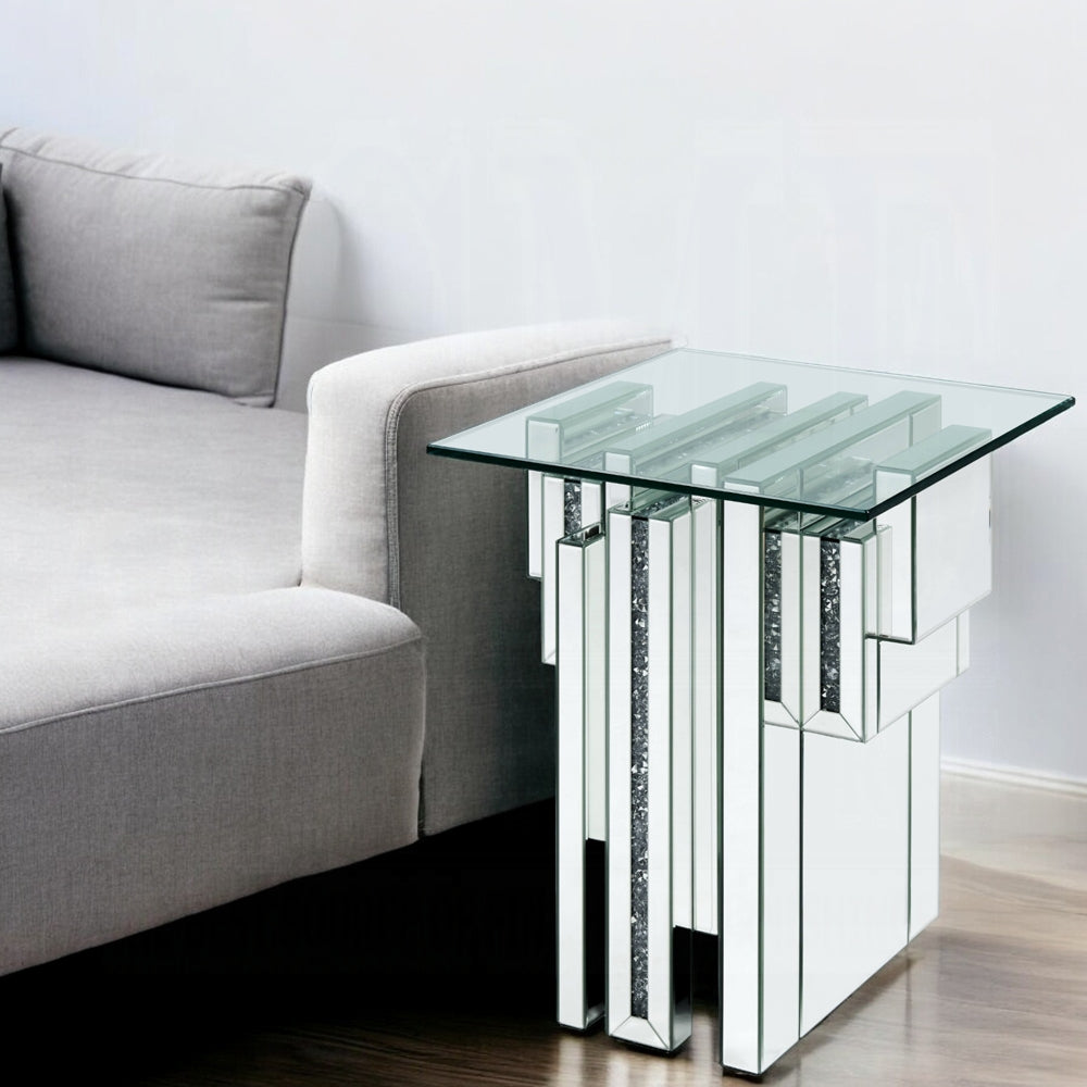 Abstract Faux Diamond Accent Table