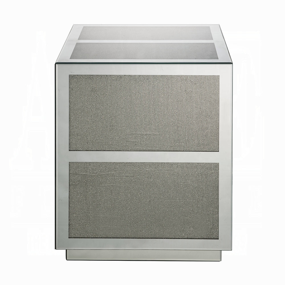 Mirrored & Faux Diamond Accent Table
