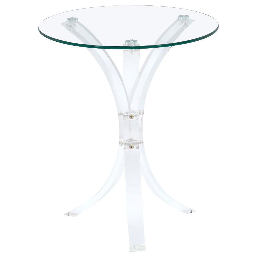Round Acrylic Accent Table