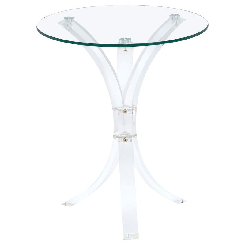 Round Acrylic Accent Table