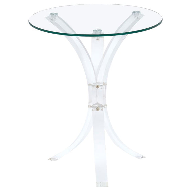 Round Acrylic Accent Table
