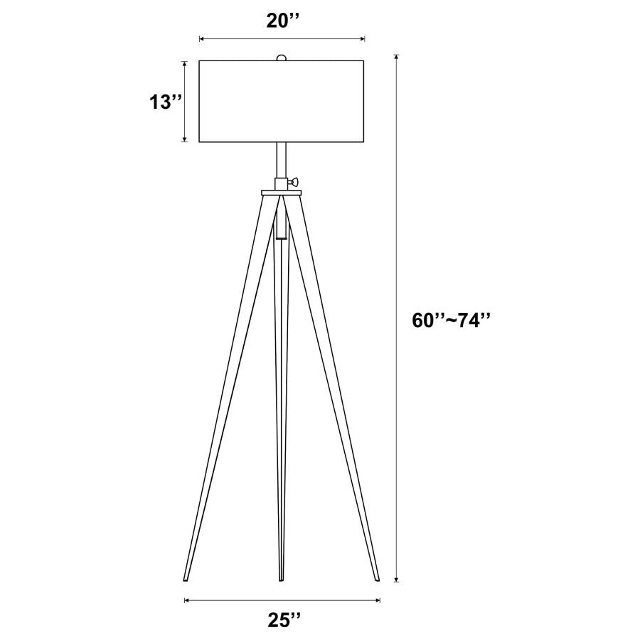 Black Metal Tripod Floor Lamp