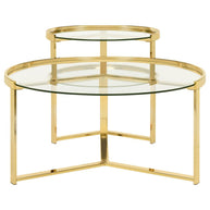 Glam Gold & Glass Nesting Tables