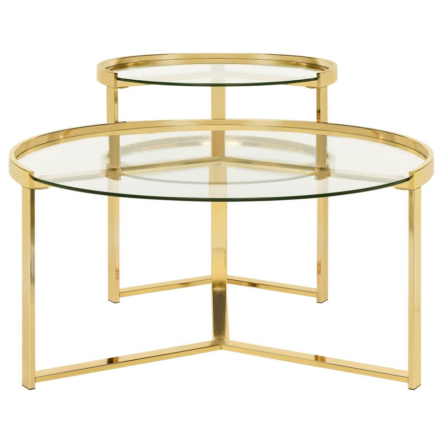 Glam Gold & Glass Nesting Tables