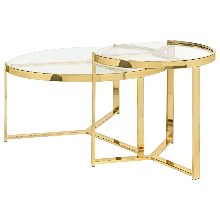 Glam Gold & Glass Nesting Tables