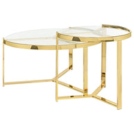 Glam Gold & Glass Nesting Tables