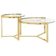 Glam Gold & Glass Nesting Tables