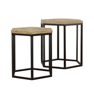 Contemporary Hexagon-Shaped Nesting Tables