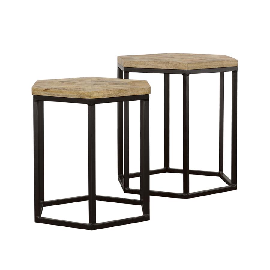 Contemporary Hexagon-Shaped Nesting Tables