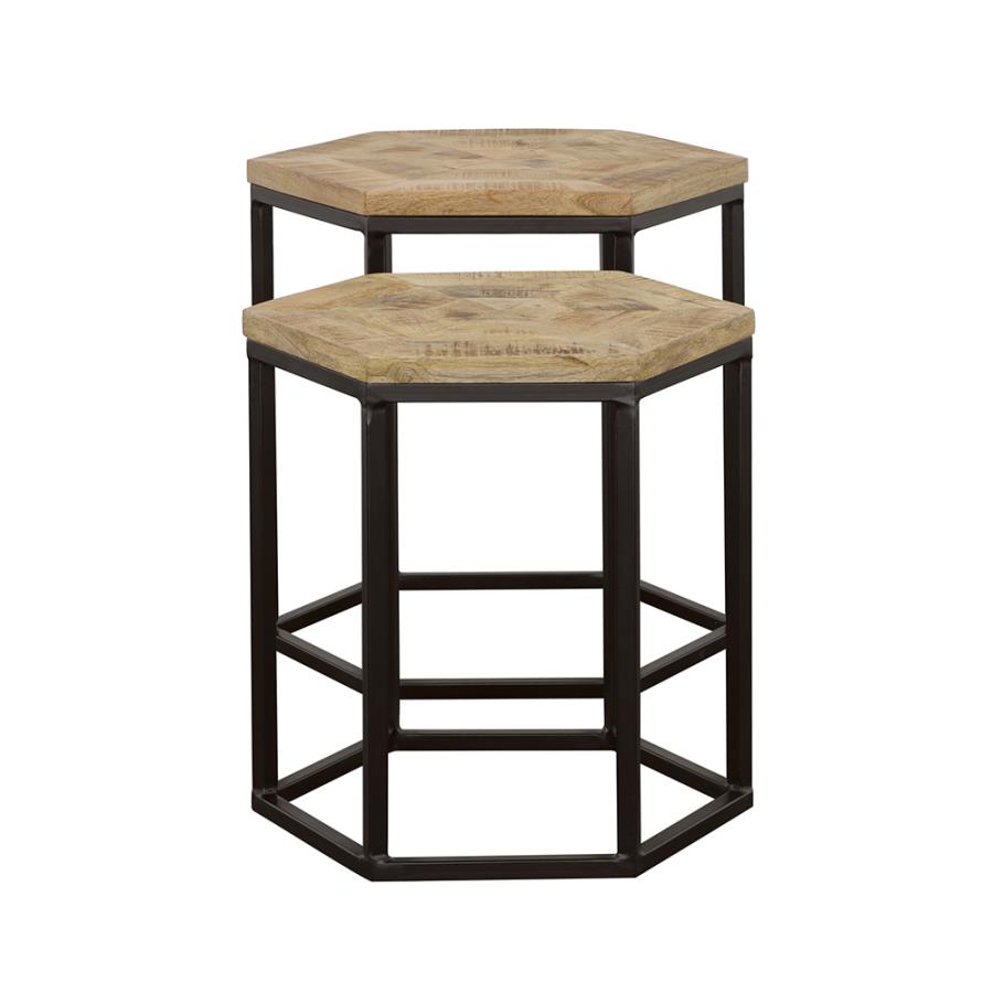 Contemporary Hexagon-Shaped Nesting Tables