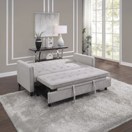 Gray Convertible Studio Sofa