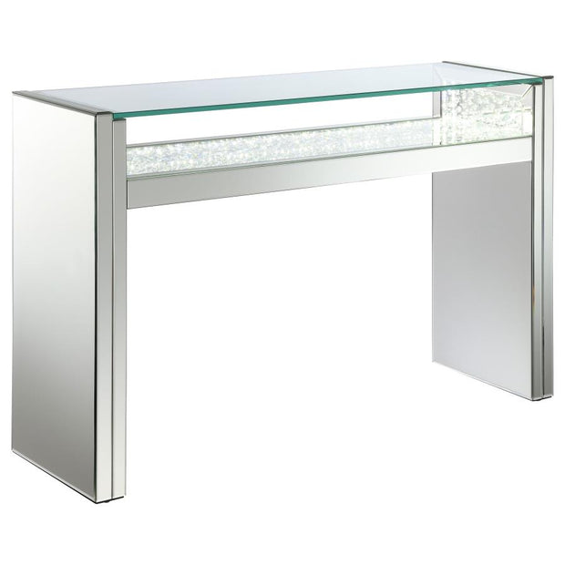 1-Shelf Silver Glam Console Table
