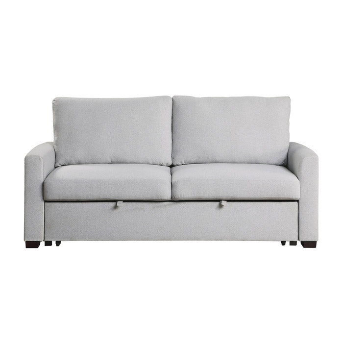 Gray Mid-Century-Inspired Sofa Bed