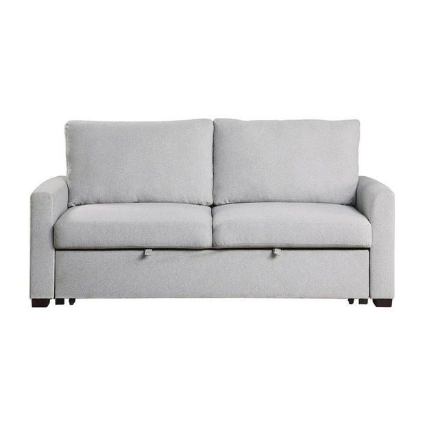Gray Mid-Century-Inspired Sofa Bed