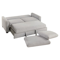 Gray Mid-Century-Inspired Sofa Bed
