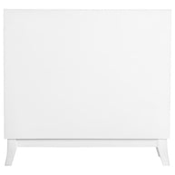 White Geometric Accent Cabinet