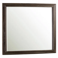 Rustic Gray Solid Wood Dresser Mirror