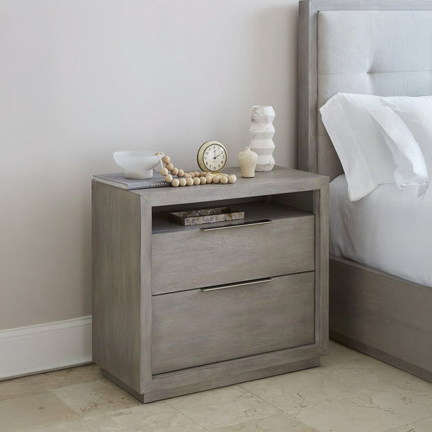 Mineral Gray Finish Nightstand