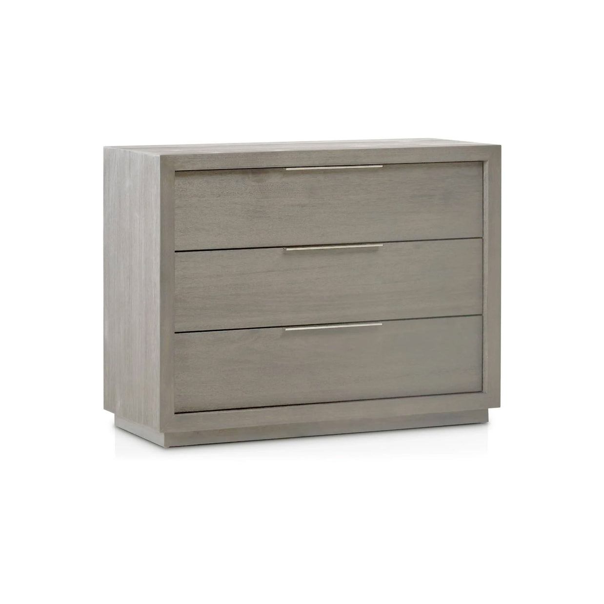 Mineral Gray Three-Drawer Nightstand