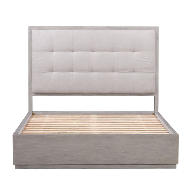 Mineral Gray Tufted Bedframe w/ Storage Option