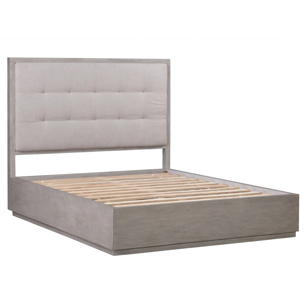Mineral Gray Tufted Bedframe w/ Storage Option