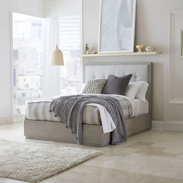 Mineral Gray Tufted Bedframe w/ Storage Option